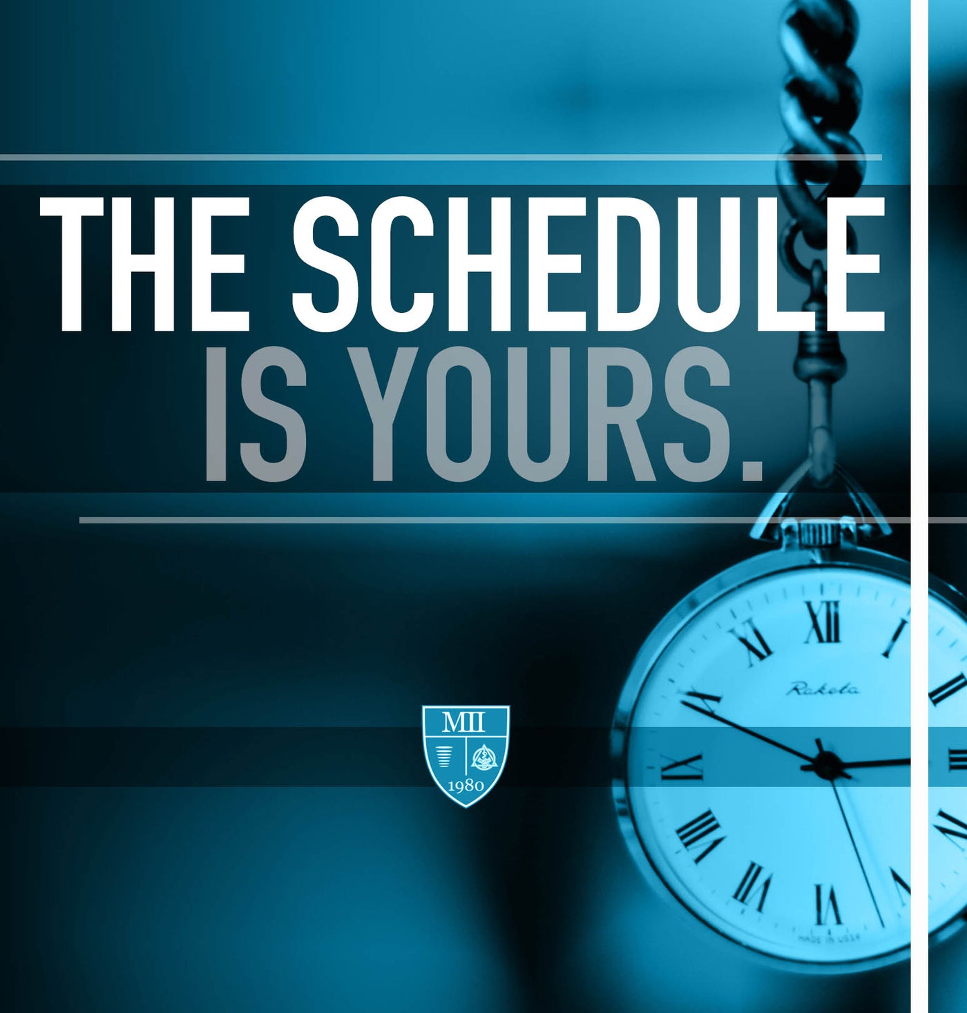 Schedule On your time.
